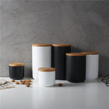 Load image into Gallery viewer, Ceramic Multipurpose Wood Cover Kitchen Seasoning Jar