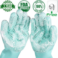 Load image into Gallery viewer, Magic Silicone Scrubber Gloves - 1 Pair