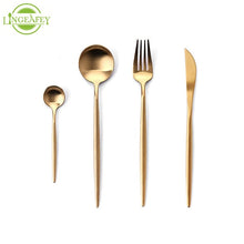 Load image into Gallery viewer, White &amp; Gold Utensil Dinnerware Set
